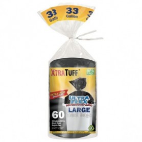 Xtra Tuff trash bag large 33gal 60ct (12/12/c)