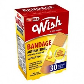 Wish Bandage anitbacterial 30ct (48/48/c)