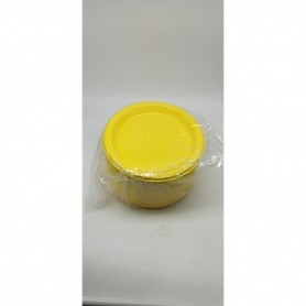 Plastic plates 7 inch yellow 4pk 125ea (4/4/c)