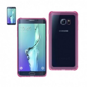 Samsung Galaxy S6 Edge Plus Clear Bumper Case With Air Cushion Protection In Clear Hot Pink