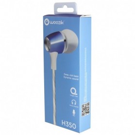 H350 Wired In-Ear Bass Headphones Headsets Earbuds With Microphone Stereo Earphones In Blue
