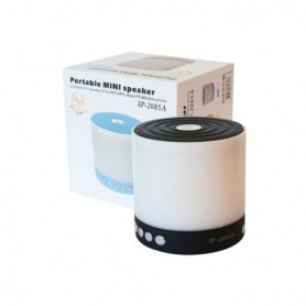 Portable USB FM Radio Bluethooth Speaker with LED transition button and loud bass  In Black