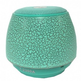 Portable USB FM Radio Bluethooth Speaker with LED transition button and loud bass In Green