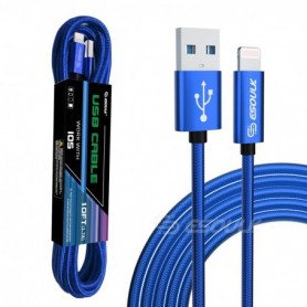 1.7A 10FT USB Cable For 8 PIN In Blue