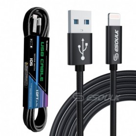 1.7A 10FT USB Cable For 8 PIN In Black
