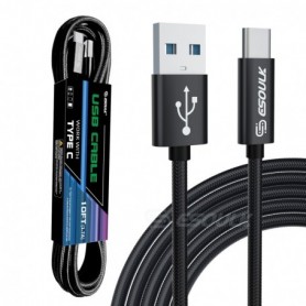 1.7A 10FT USB Cable For Type-C  In Black