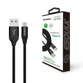 Canvas Cable 6.6ft  For Type-C In Black