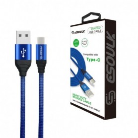 Canvas Cable 6.6ft  For Type-C In Blue
