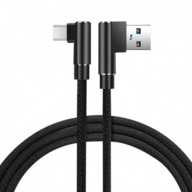 3.3FT Nylon braided Material Type C USB 2.0 Data Cable In Black