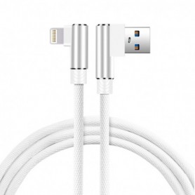 3.3FT Nylon braided Material 8 PIN USB 2.0 Data Cable In White