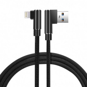 3.3FT Nylon braided Material 8 PIN USB 2.0 Data Cable In Black