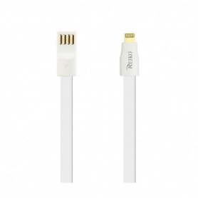 IPHONE 6 FLAT USB GOLD PLATED DATA CABLE 3.9FT WITH CABLE TIE IN WHITE