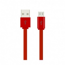 FLAT MICRO USB DATA CABLE 3.2FT IN RED