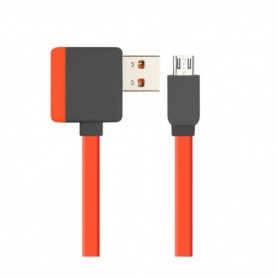 MICRO USB PIGGYBACK FLAT LIBERATOR USB CABLE 3.2FT IN RED