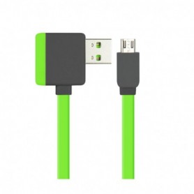 MICRO USB PIGGYBACK FLAT LIBERATOR USB CABLE 3.2FT IN GREEN