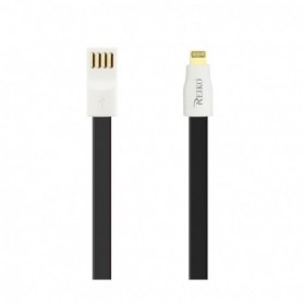 IPHONE 6 FLAT USB GOLD PLATED DATA CABLE 3.9FT WITH CABLE TIE IN BLACK