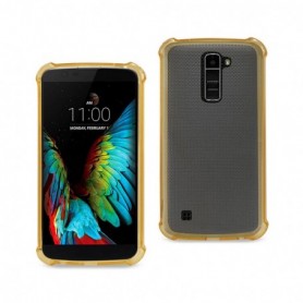 LG K10 Clear Bumper Case With Air Cushion Protection In Gold