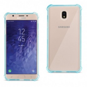 Samsung J7(2018) Clear Bumper Case With Air Cushion Protection In Clear Navy