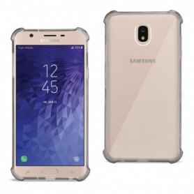 Samsung J7(2018) Clear Bumper Case With Air Cushion Protection In Clear Black