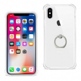 iPhone X Transparent Air Cushion Protector Bumper Case With Ring Holder In Clear