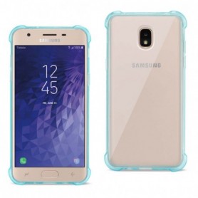 Samsung J3(2018) Clear Bumper Case With Air Cushion Protection In Clear Navy