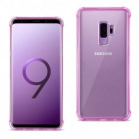 Samsung Galaxy S9 Plus Clear Bumper Case With Air Cushion Protection In Clear Hot Pink