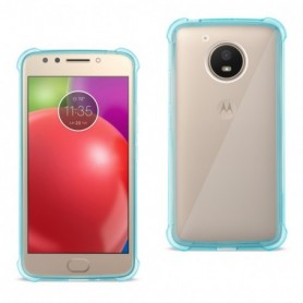 Motorola Moto E4 Active Clear Bumper Case With Air Cushion Protection In Clear Navy