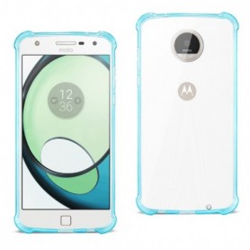 Moto Albus Clear Bumper Case With Air Cushion Protection In Clear Navy