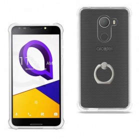 Alcatel Walters Transparent Air Cushion Protector Bumper Case With Ring Holder In Clear