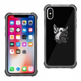 iPhone X Roaring Wolf Design Air Cushion Case In Black