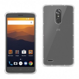 Zte Max Xl/ N9560 Clear Bumper Case With Air Cushion Protection In Clear