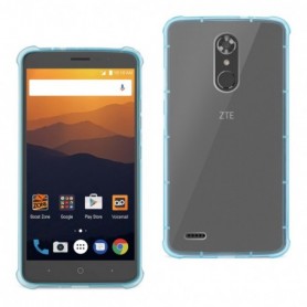 Zte Max Xl/ N9560 Clear Bumper Case With Air Cushion Protection In Clear Navy