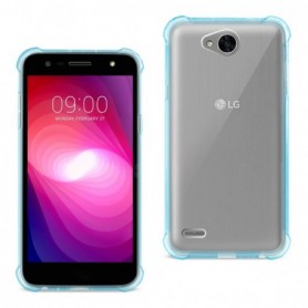 LG X Power 2 Clear Bumper Case With Air Cushion Shock Absorption In Clear Navy