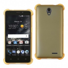Zte Maven 2/ Chapel (Z831) Clear Bumper Case With Air Cushion Protection In Clear Gold